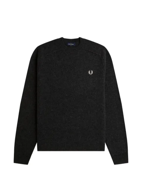 Fred Perry logo-embroidered raglan-sleeve sweater