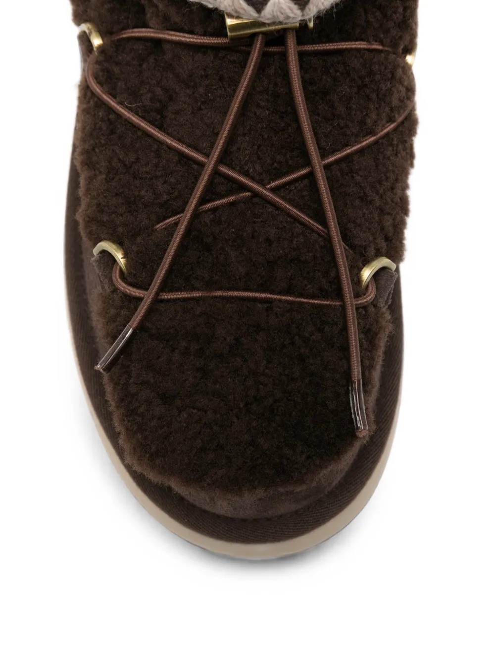 Mou crochet-trim lace-up ankle boots Bruin