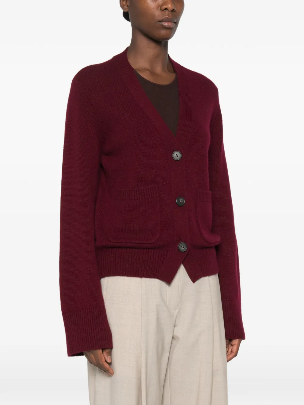 Lisa Yang Danni vest met V-hals Rood