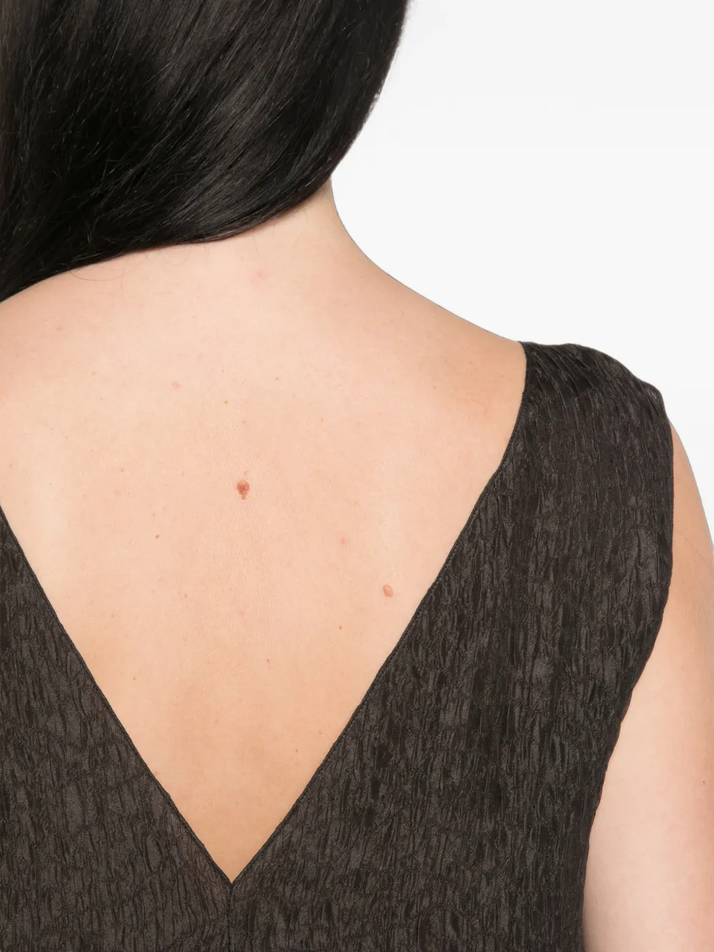 Cortana Anhelo Textured Maxi Dress in Brown, view 5