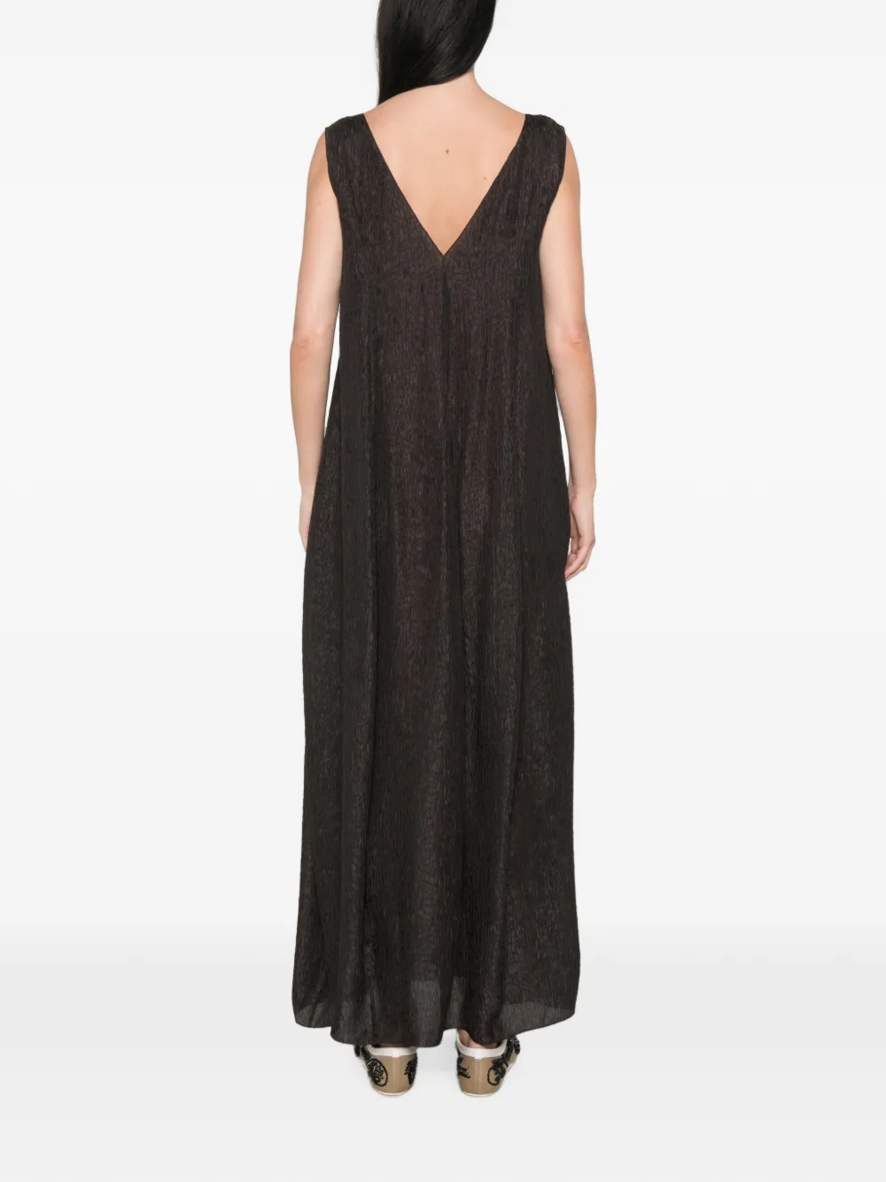 Cortana Anhelo Textured Maxi Dress in Brown, view 4