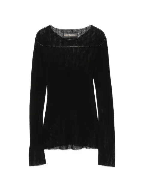 Cortana mesh-knit long-sleeve top