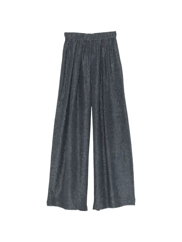 Cortana Anhelo Crinkled-finish Trousers in Blue