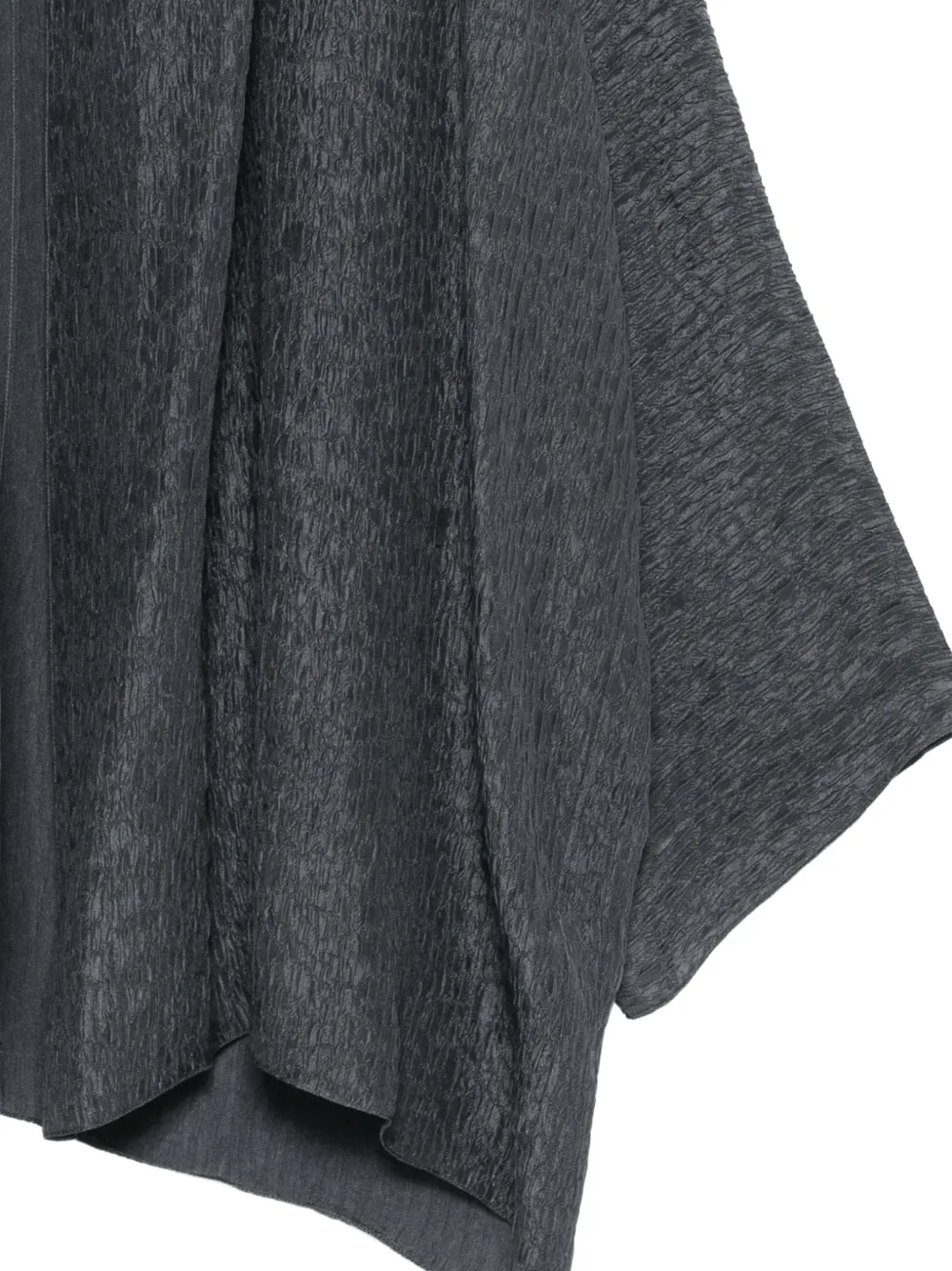 Cortana Crinkled-effect Shawl-lapel Jacket in Blue, view 3