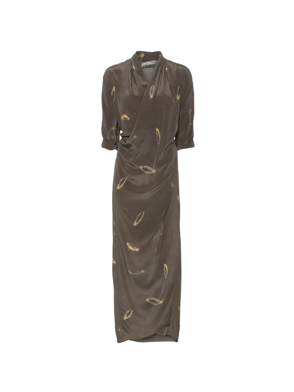 Cortana Thea Soma-print draped midi dress