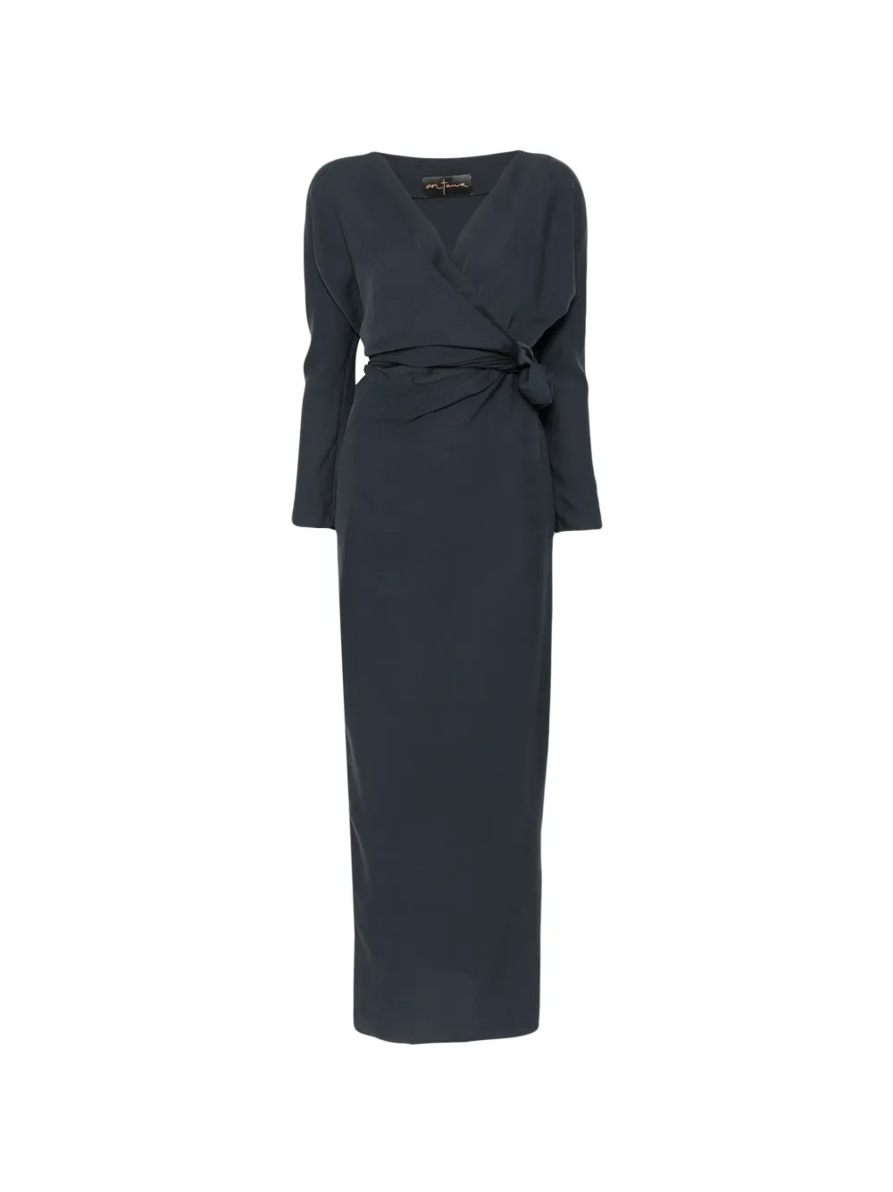 Cortana wrap-style tied-waist maxi dress - Blu