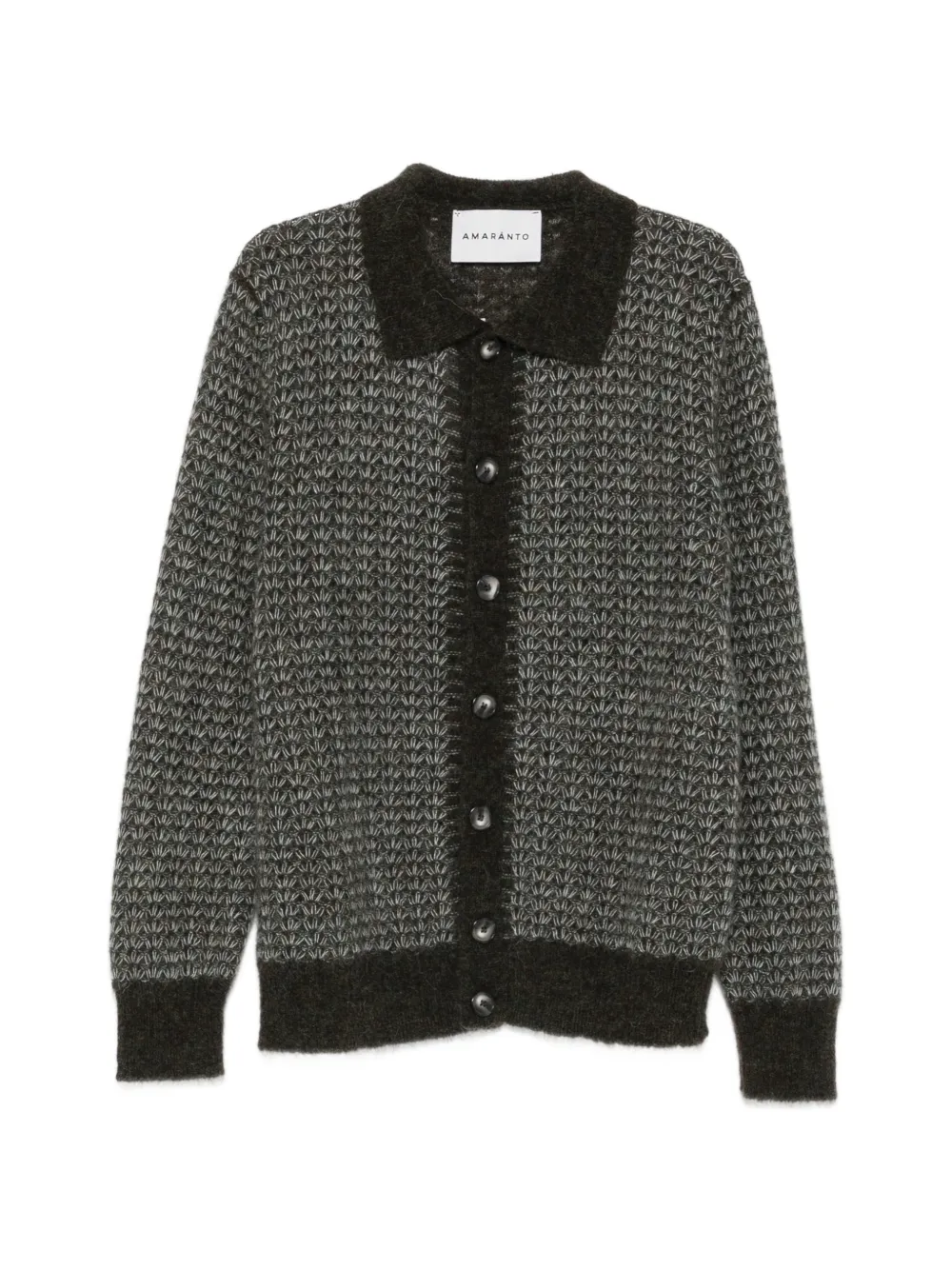 AMARANTO  patterned-knit cardigan | Brown | Image 1