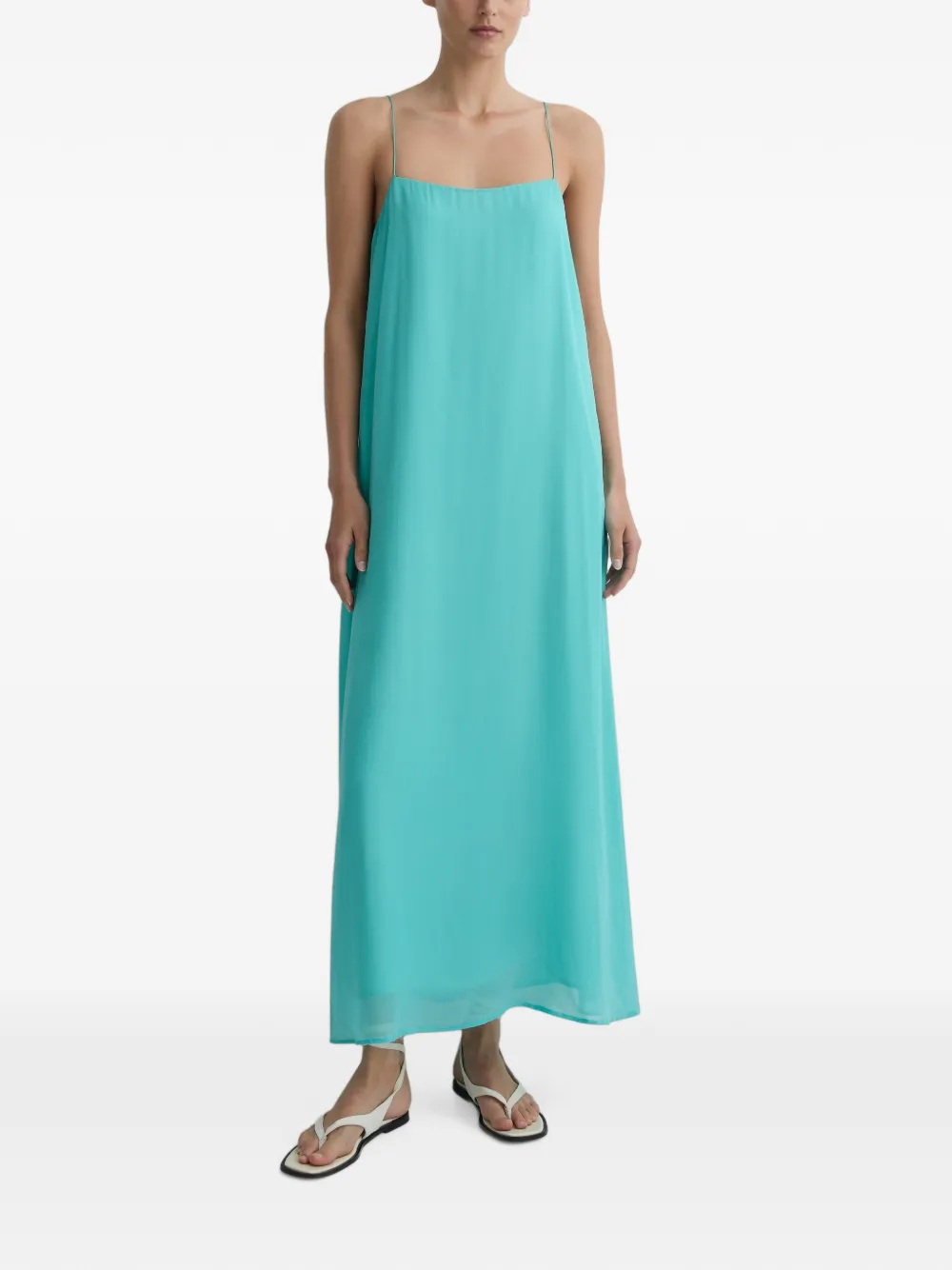 BONDI BORN Capri zijden maxi-jurk Blauw