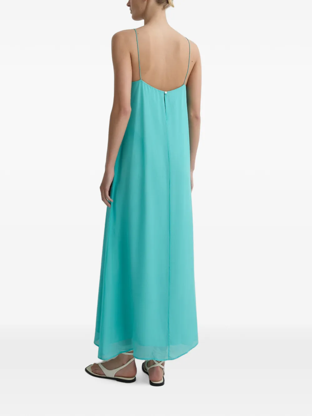 BONDI BORN Capri zijden maxi-jurk Blauw