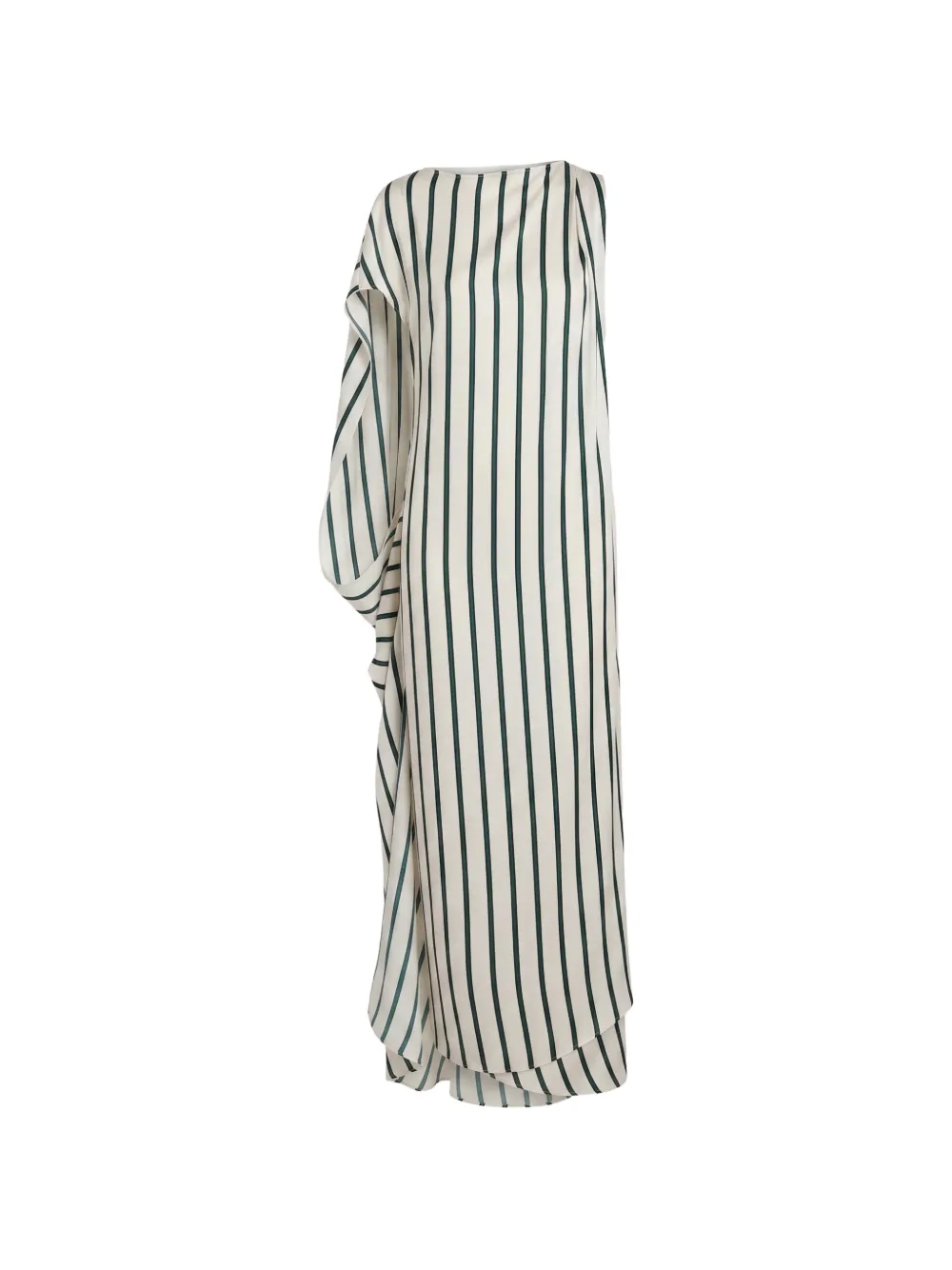 BONDI BORN Cannes asymmetric striped maxi dress