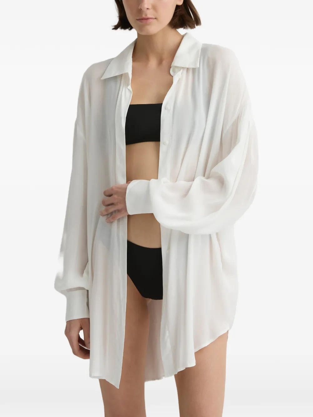 BONDI BORN Cremona oversized blouse Wit