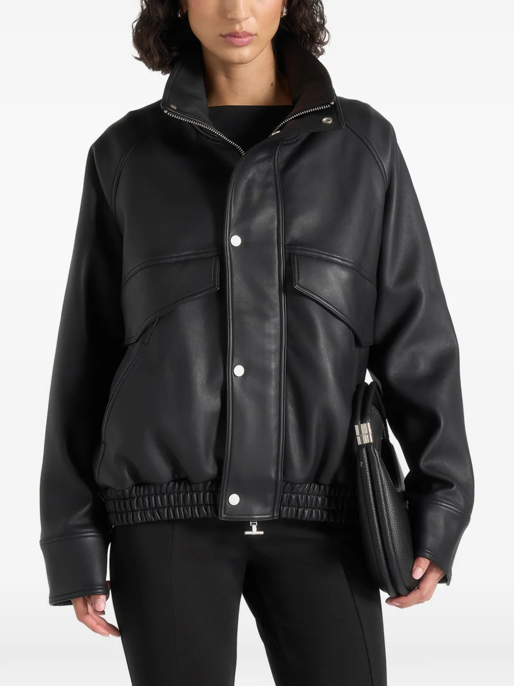 Manière De Voir Bomber in pelle - Nero