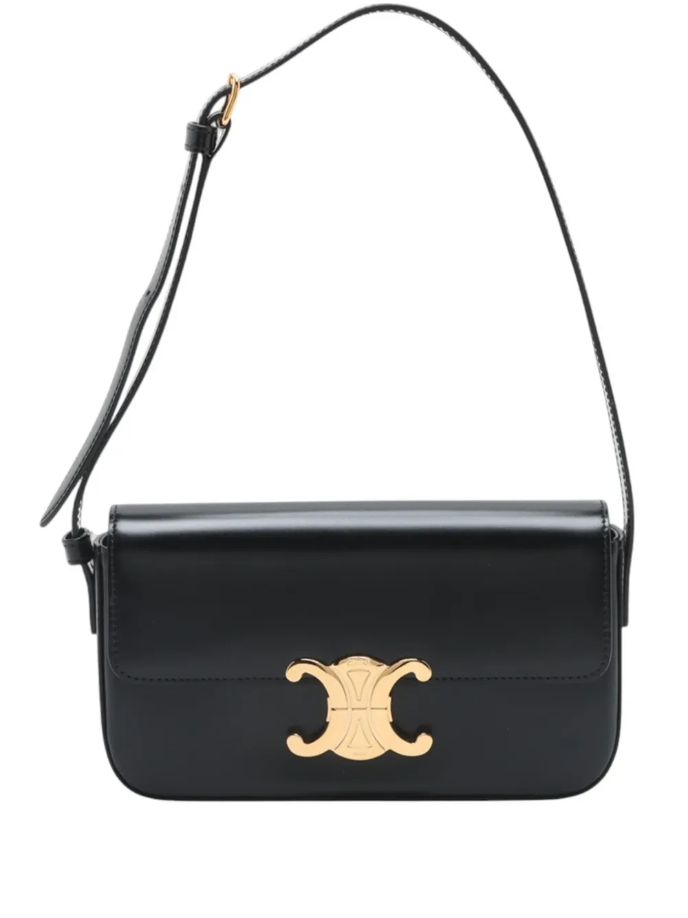 Celine Pre-Owned 2000-2026 Shiny Calfskin Triomphe Claude shoulder bag - Schwarz