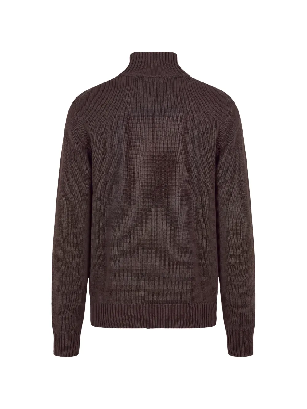 slowear ribbed-knit high-neck cardigan Bruin