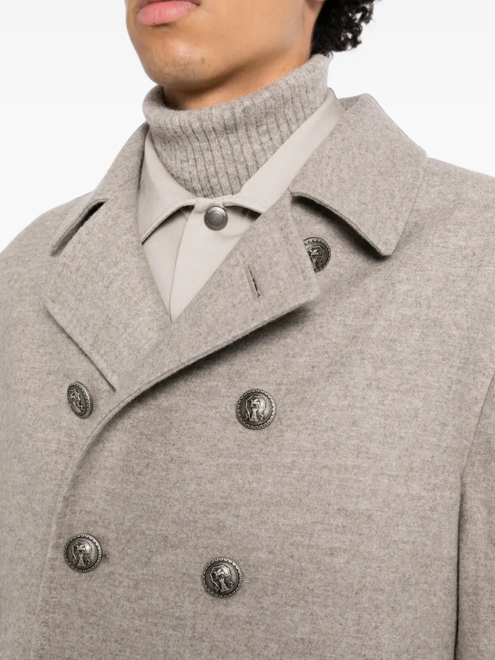 Brunello Cucinelli Jack met dubbele rij knopen Grijs