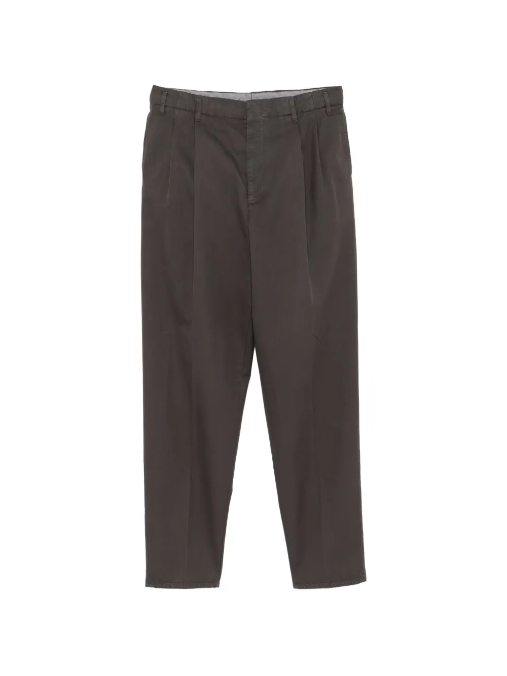 Brunello Cucinelli 플리츠 디테일 팬츠 | 브라운 | Image 1