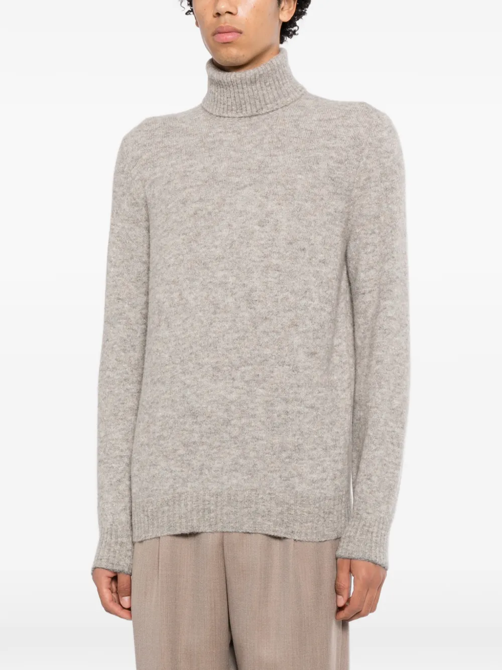 Brunello Cucinelli roll-neck knitted jumper Grijs