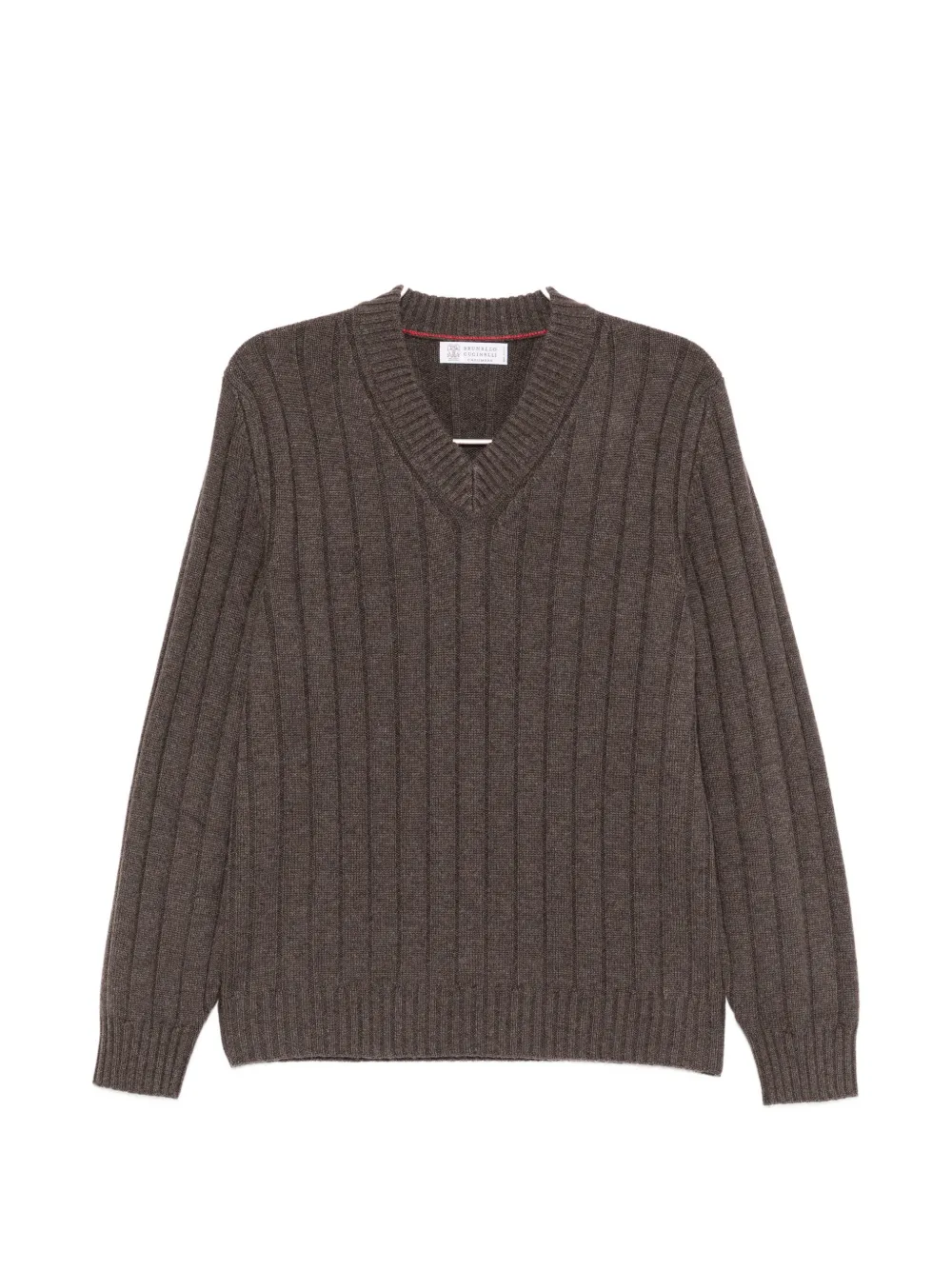 Brunello Cucinelli ribbed-knit jumper - Marrone