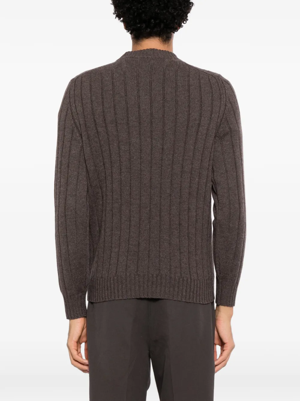 Brunello Cucinelli ribbed-knit jumper Bruin