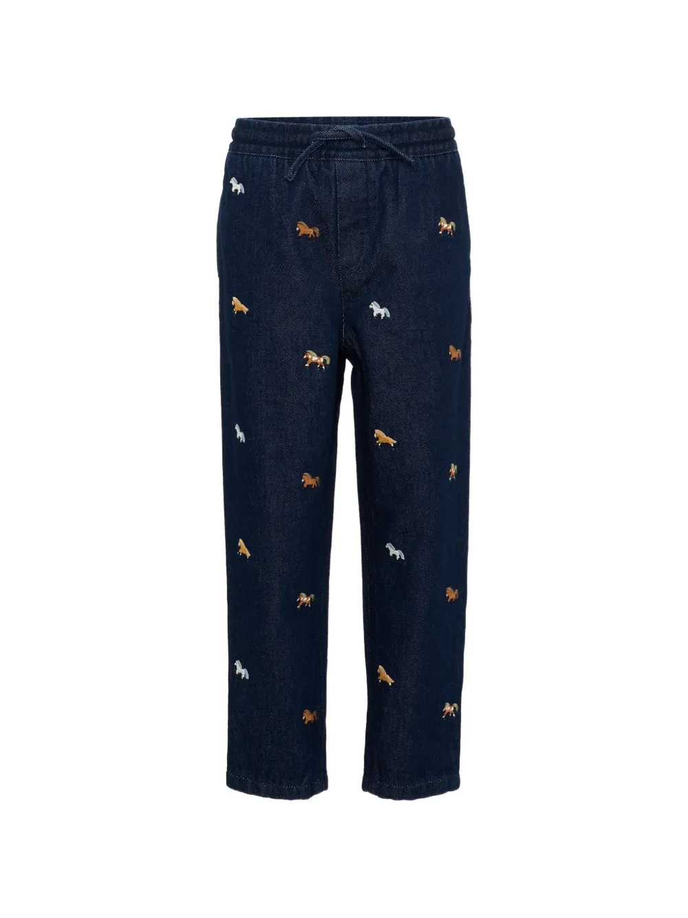 Stella McCartney Kids Jeans dritti con coulisse - Blu