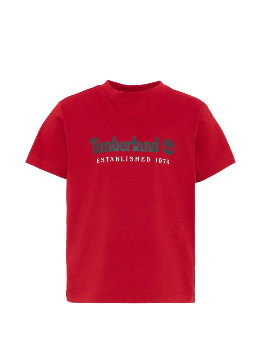 Timberland Kids logo-printed short-sleeved T-shirt - Rosso