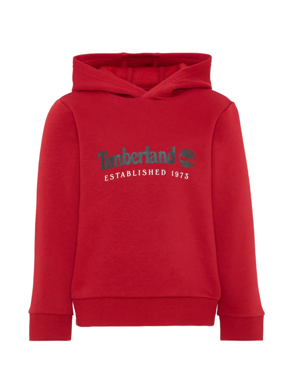 Timberland Kids logo-printed hoodie - Rosso
