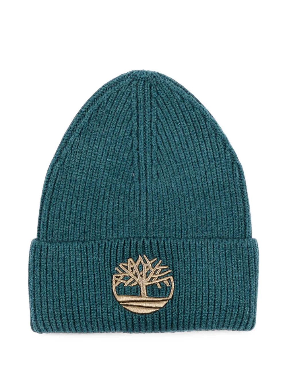 Timberland Kids logo-embroidered ribbed-knit beanie hat - Blu