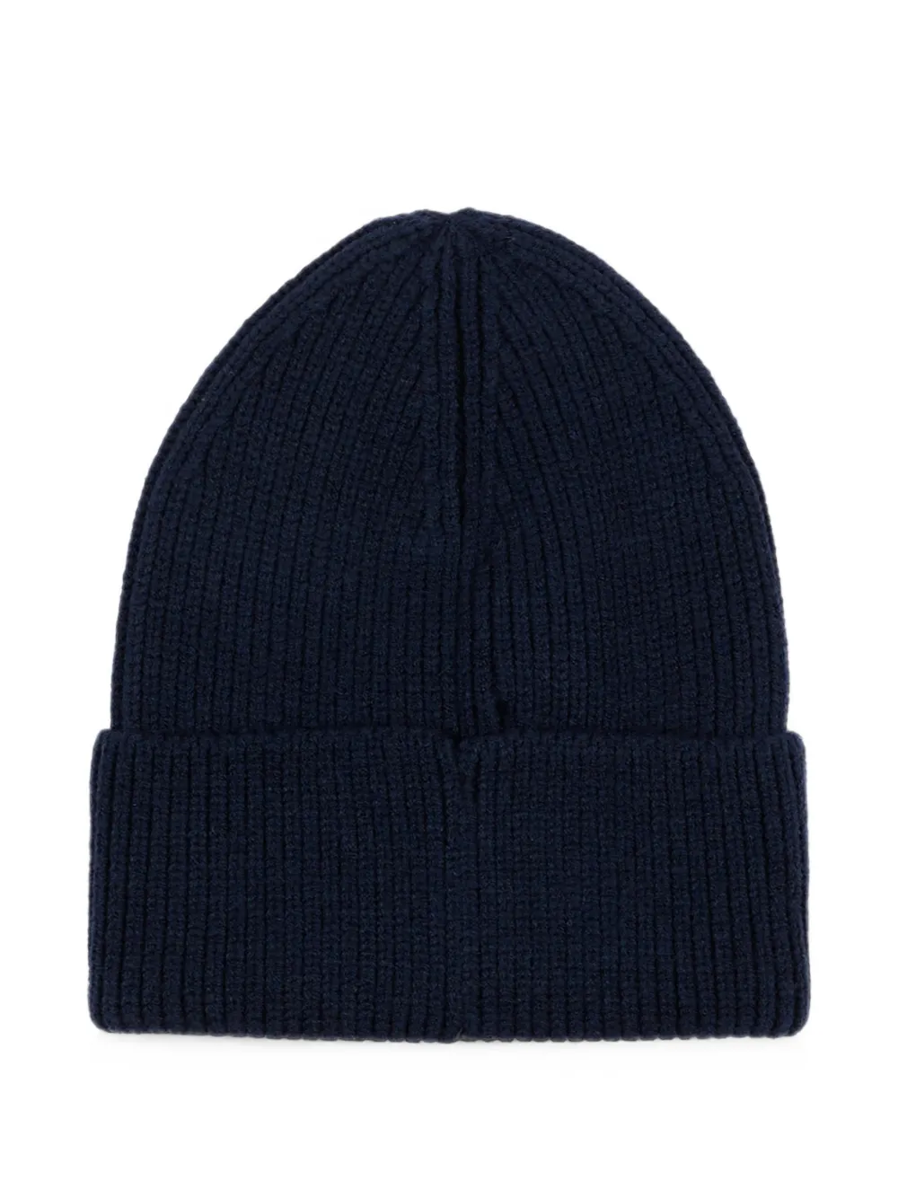 Timberland Kids logo-embroidered ribbed-knit beanie hat Blauw