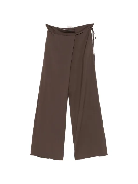 Alysi wrap-front wide-leg trousers