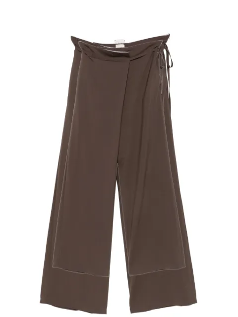 Alysi wrap-front wide-leg trousers