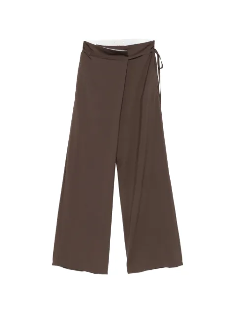 Alysi wrap-front wide-leg trousers