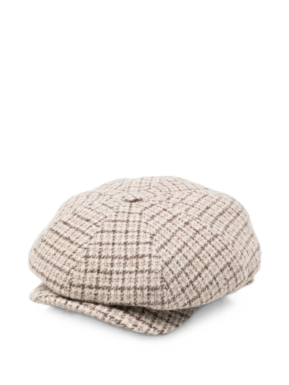 Eleventy check-pattern baker-boy cap | Neutrals | Image 1