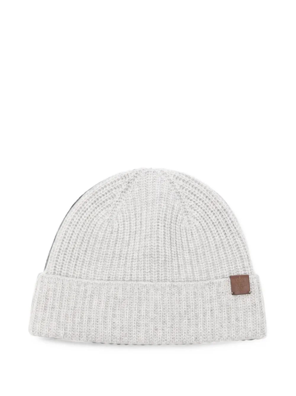 Eleventy Ribbed-knit Beanie Hat In Gray
