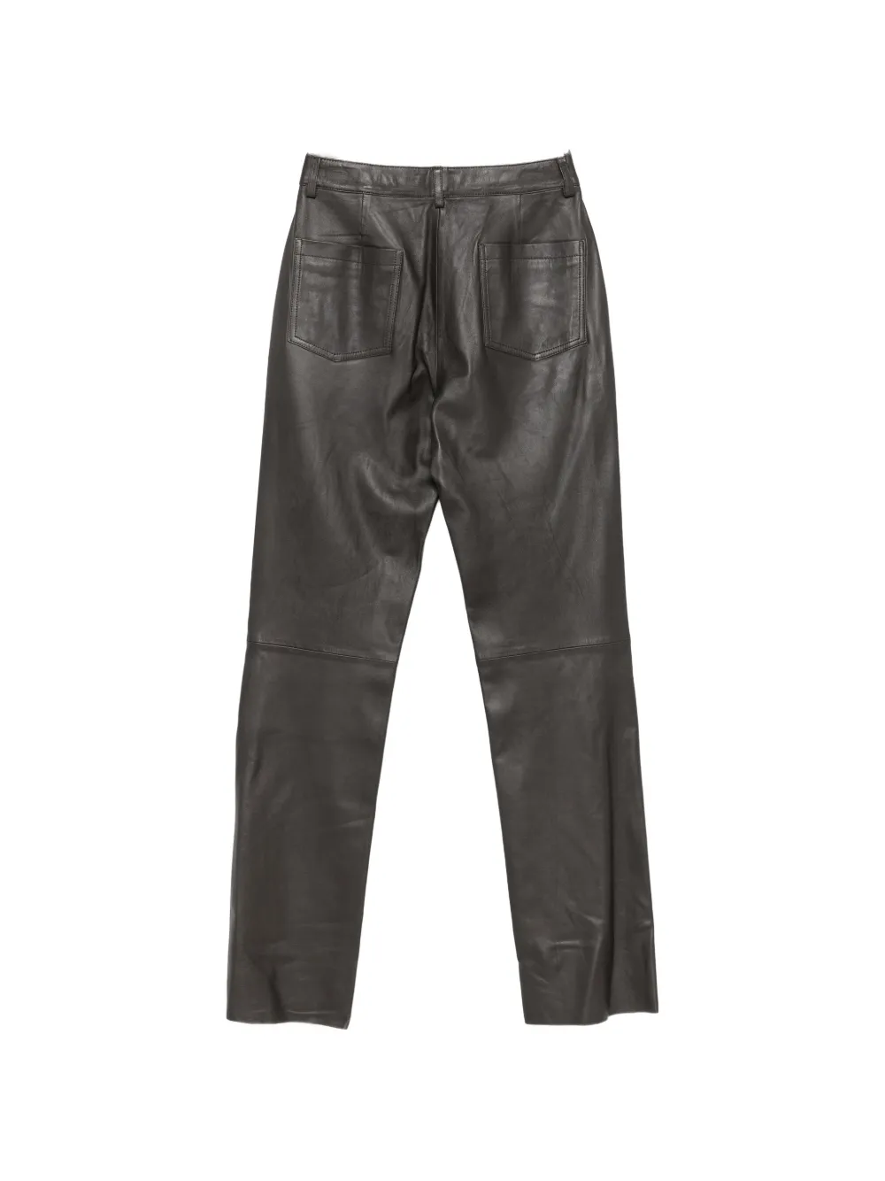 Alysi Leren broek Bruin