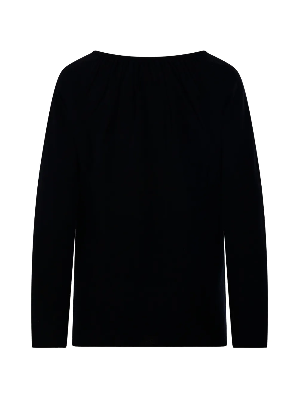 Allude Blouse met gesmockte mouwen Zwart
