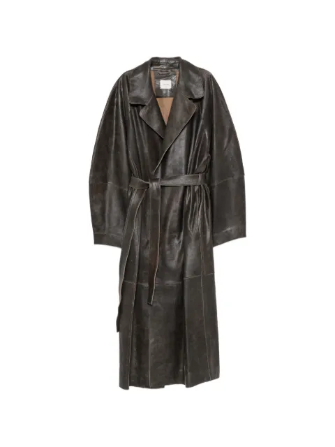 Alysi belted notched-lapel coat
