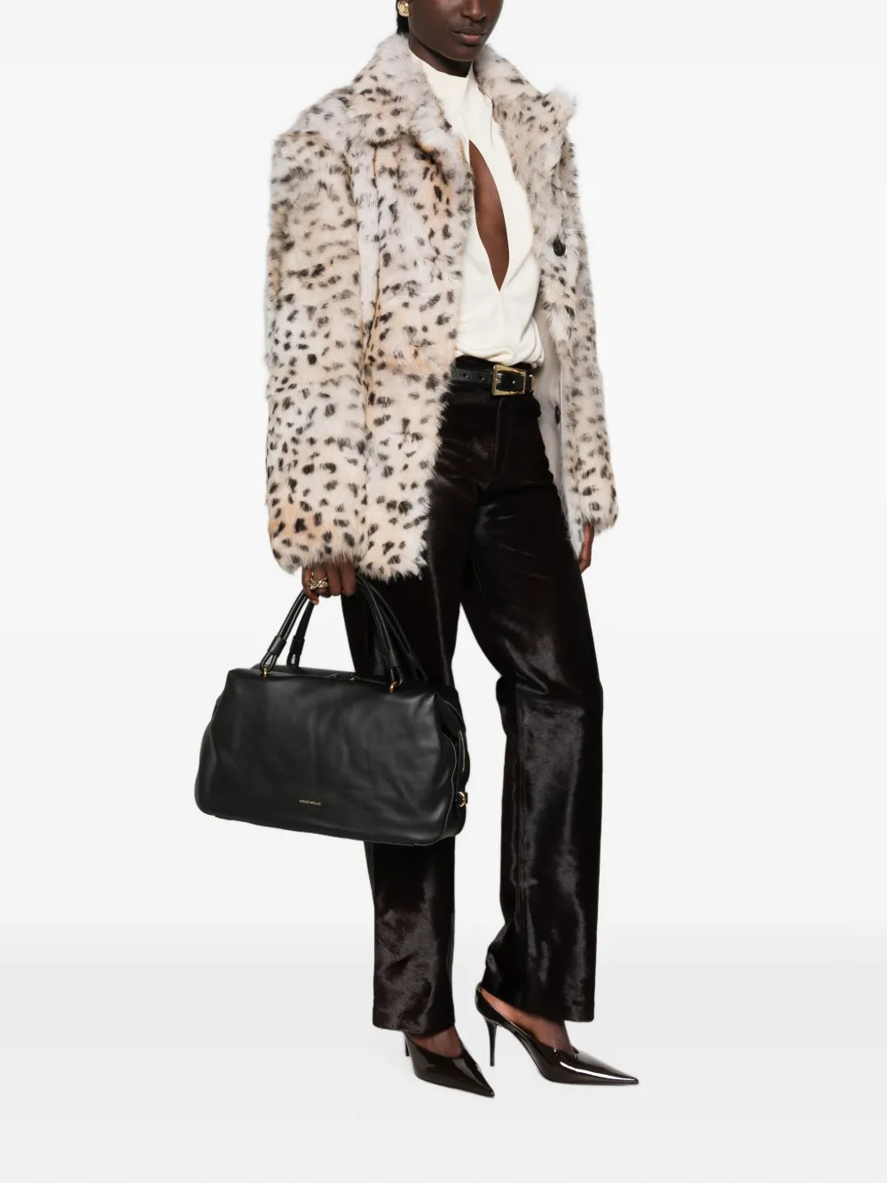 Coccinelle Leren shopper Zwart