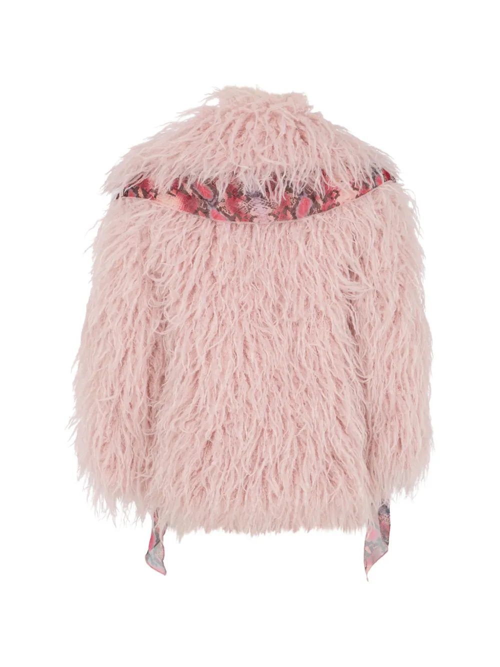 Roberto Cavalli Junior Jas van imitatiebont met afwerking in slangen-print Roze