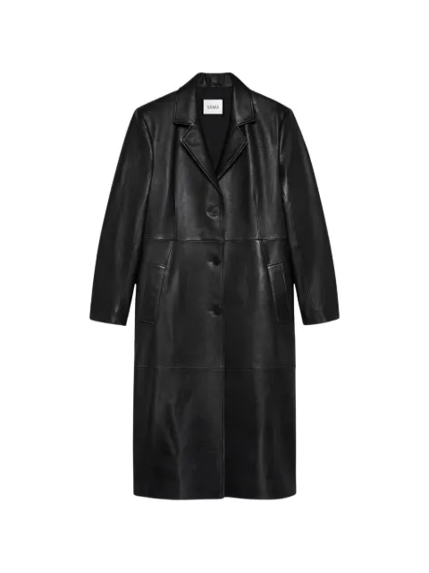 Arma panelled leather coat