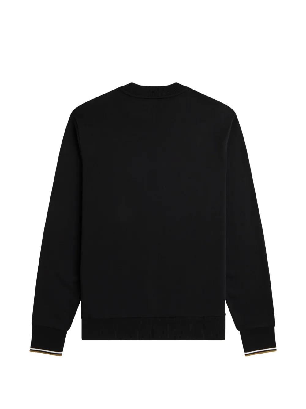 Fred Perry Laurel Wreath-embroidered tipped-cuff sweater Zwart