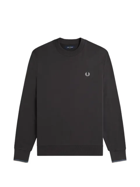 Fred Perry embroidered logo tipped-cuff sweatshirt