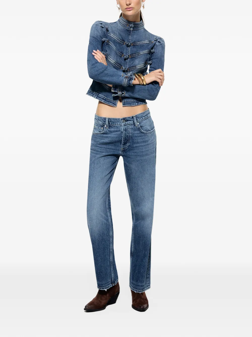 LIU JO cropped jeans low-waisted Blauw