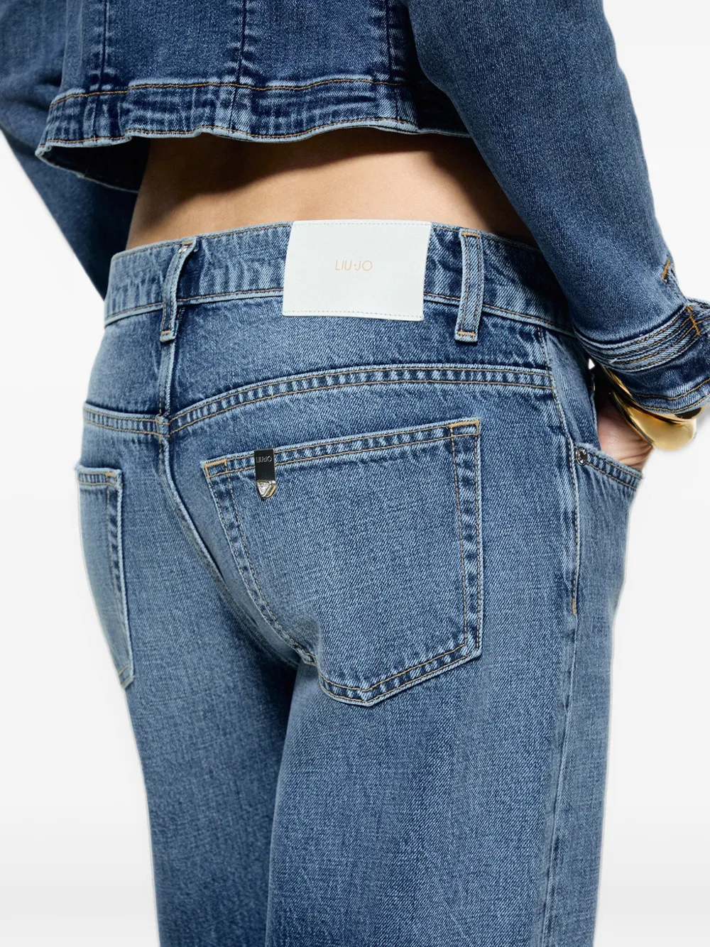 LIU JO cropped jeans low-waisted Blauw