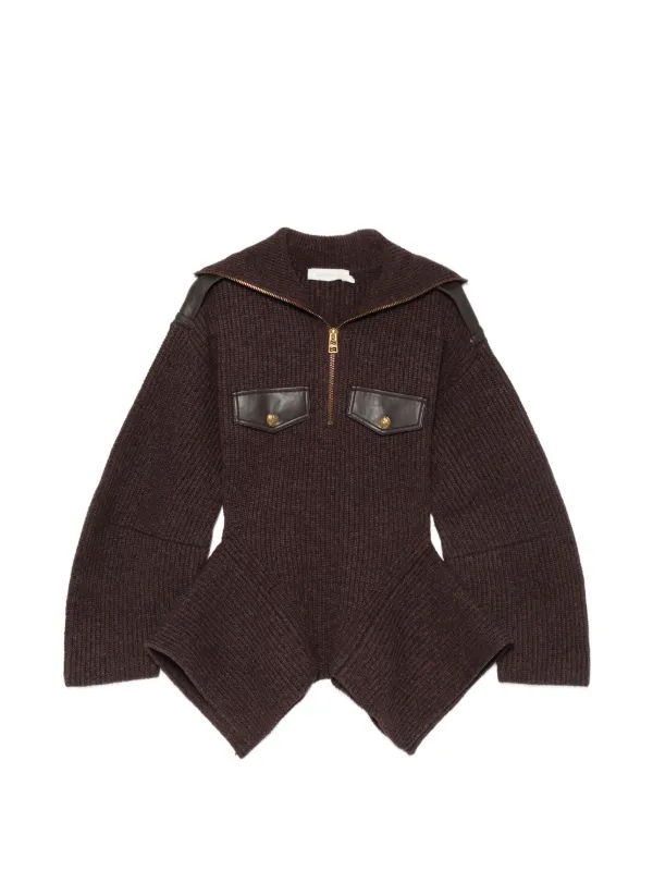 Zimmermann Valiant Utility Sweater in Brown