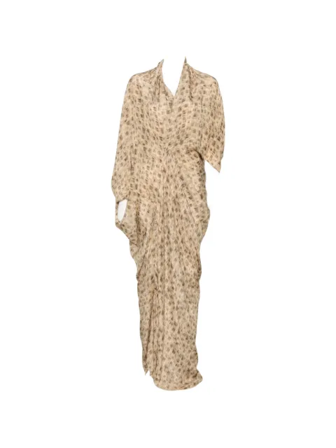 Cortana Mayu abstract-print draped dress