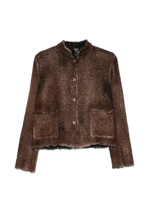 Avant Toi raw-edge tweed jacket