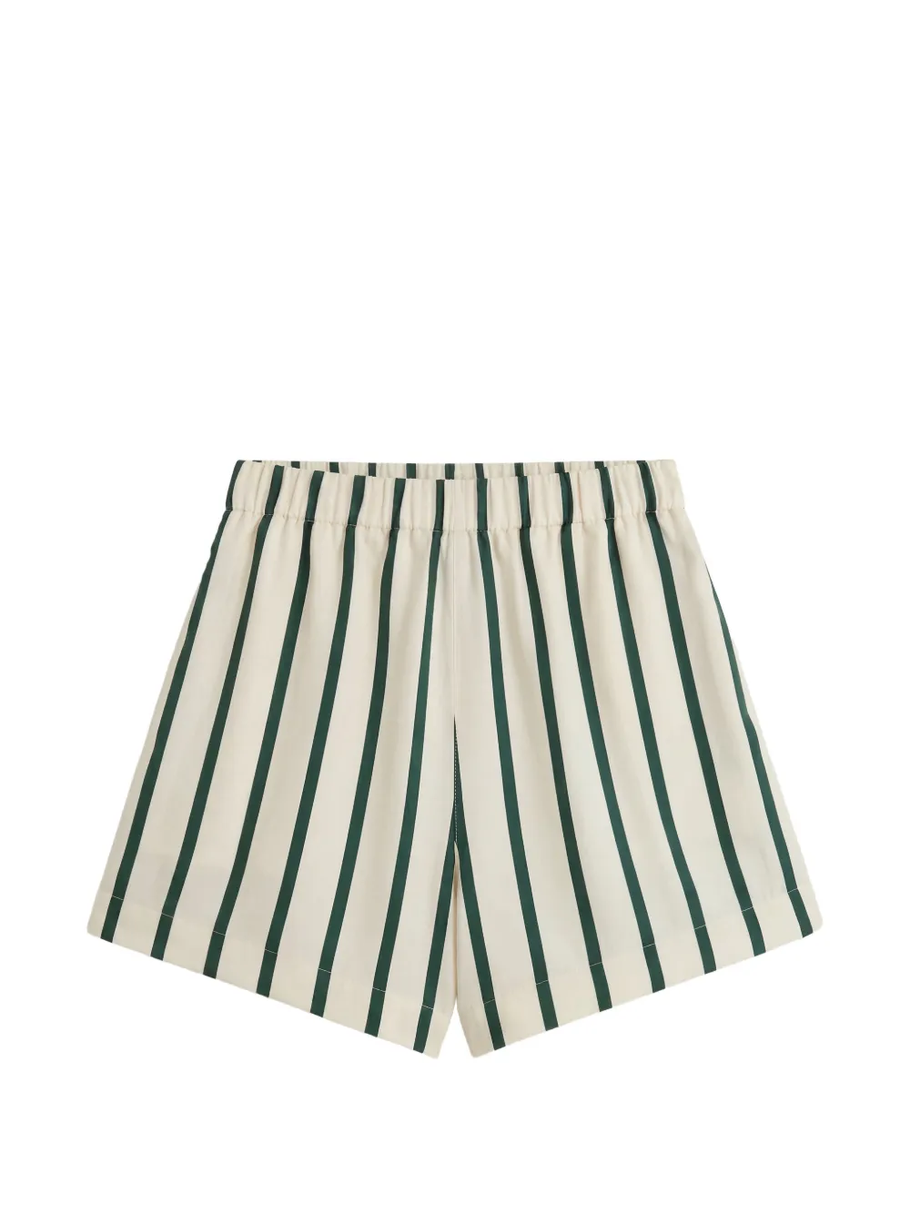 BONDI BORN Cannes striped silk shorts
