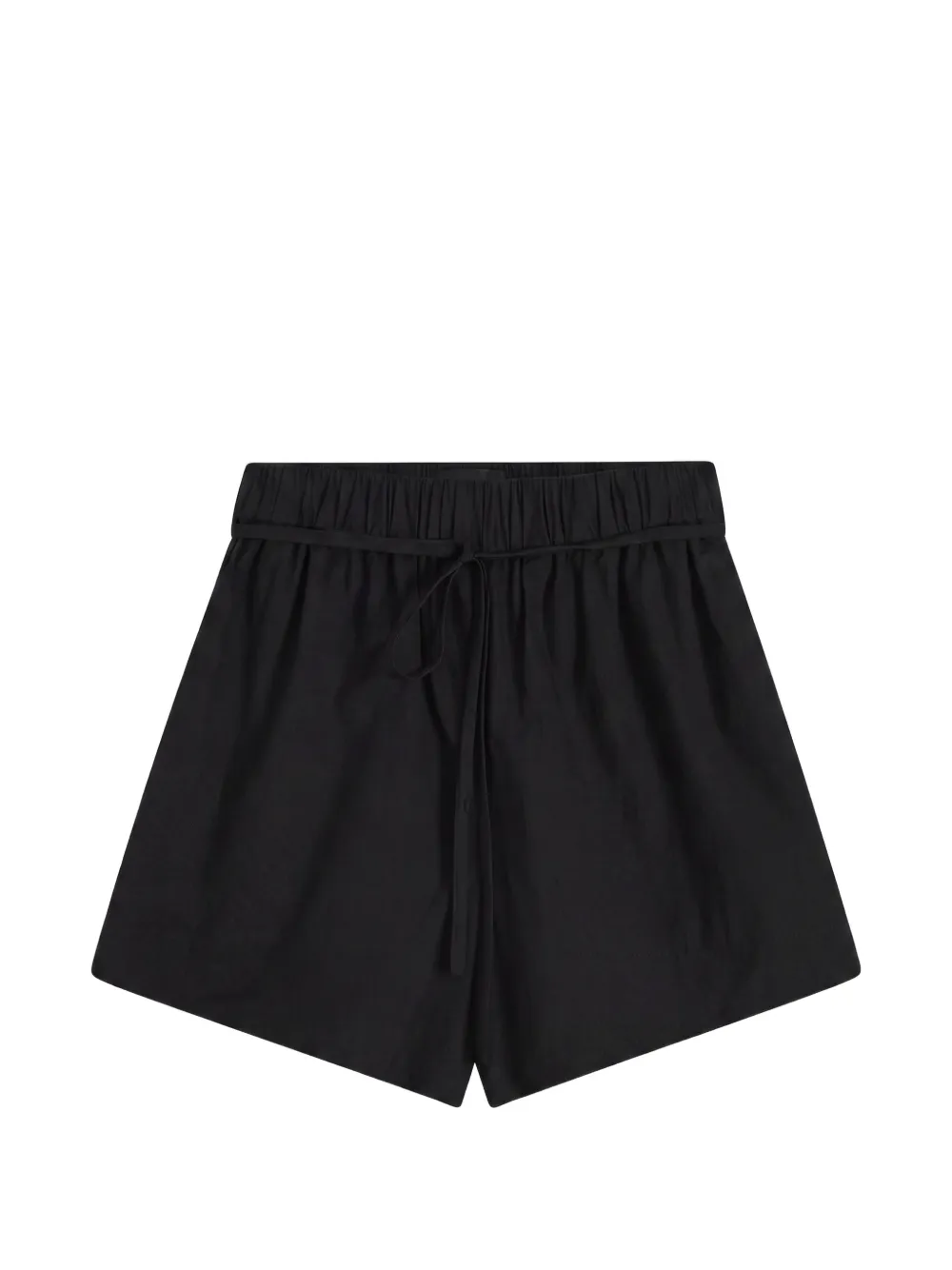 BONDI BORN Ardea gehamerde satijnen shorts Zwart