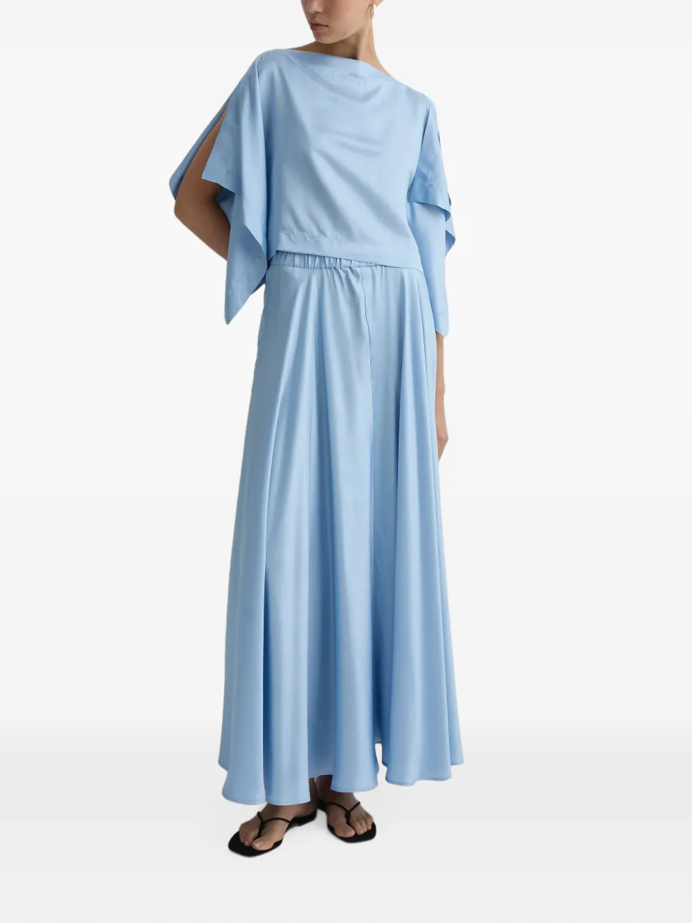 BONDI BORN Como Waterfall Top in Blue, view 2