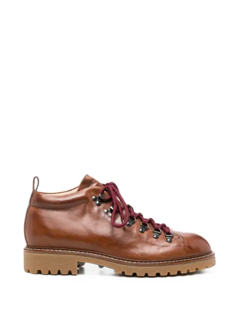 Eleventy lace-up leather hiking boots 